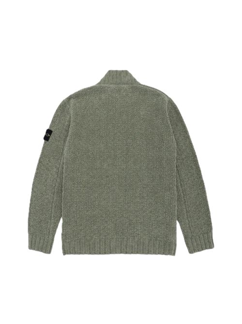 Giacca con zip in ciniglia STONE ISLAND sage Stone Island | K2S155100020S00N5V0055 SAGE